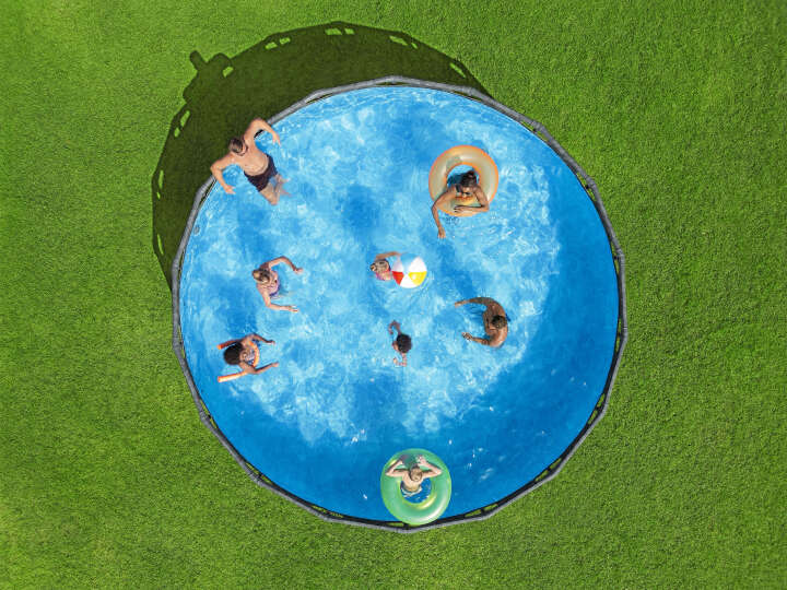 Bestway Winterfestes Frame Pool Komplett-Set APX365™ mit Sandfilteranlage rund